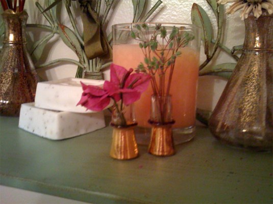 Tiny Bathroom Flower Arrangement